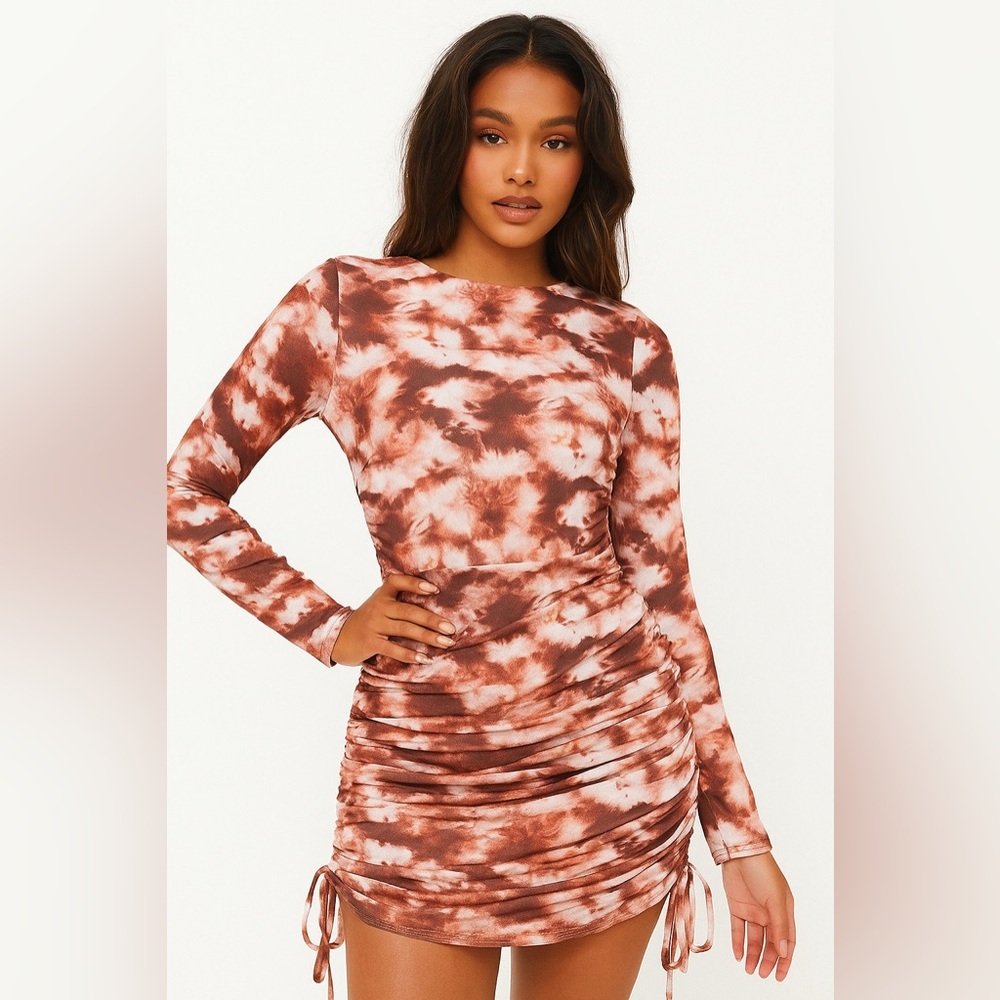 Tiger Mist Brown Tie-Dye Y2K Mini Dress
Euro Summer